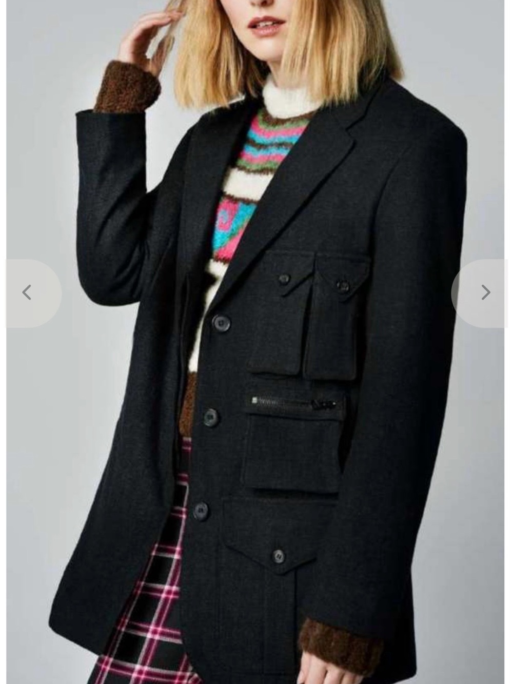 Smythe Surplus Utility Black Patch-Pocket Blazer Jacket